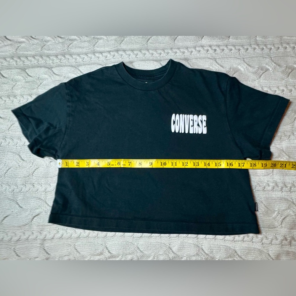 Converse Black Logo Cropped Tee #1039 - Picture 8 of 11